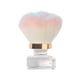 Taro two-color-petal-shaped single foundation brush  round transparent box